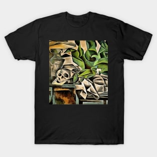 Still life with Cranium Geometric Vanitas Art T-Shirt